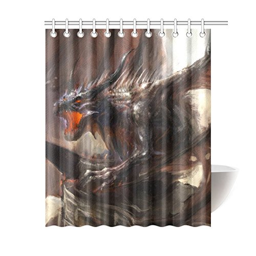 Bathroom Decoration Cool Dragon Polyester Shower Curtain Bath Curtain 60x72 Inch