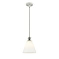 thumbnail image 2 of 516-1S-WPC-GBC-84 Innovations Lighting Berkshire 1 Light 8" Mini Pendant Matte White/White and Polished Chrome, 2 of 4