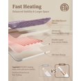 thumbnail image 4 of Memoryfield Full Size Electric Blanket, 72" x 84" Heated Blanket , Fast Heating, 10 Heat Settings & Auto Shut Off, Machine Washable, Purple, 4 of 7