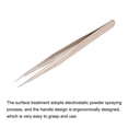 thumbnail image 3 of Unique Bargains Precision Straight Tip Tweezer Stainless Steel Multifunctional Champagne 4Pack, 3 of 5