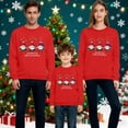 thumbnail image 4 of Hxshgdsn Family Matching Sweatshirt Crew Neck Santa Claus Printed Pullover Tops Trendy Red 1 150, 4 of 7