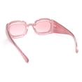 thumbnail image 4 of Womens Unique Cloud Shape Rectangular Mod Plastic Fashion Sunglasses All Pink, 4 of 4