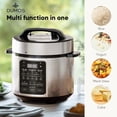 thumbnail image 2 of Olla a presión eléctrica DUMOS 12 en 1 de acero inoxidable de 6 cuartos. Multicocina eléctrica para cocinar a presión, arroz, vaporera, yogurtera, cocción lenta, estofado de carne, pasteles, gachas, m, 2 of 5
