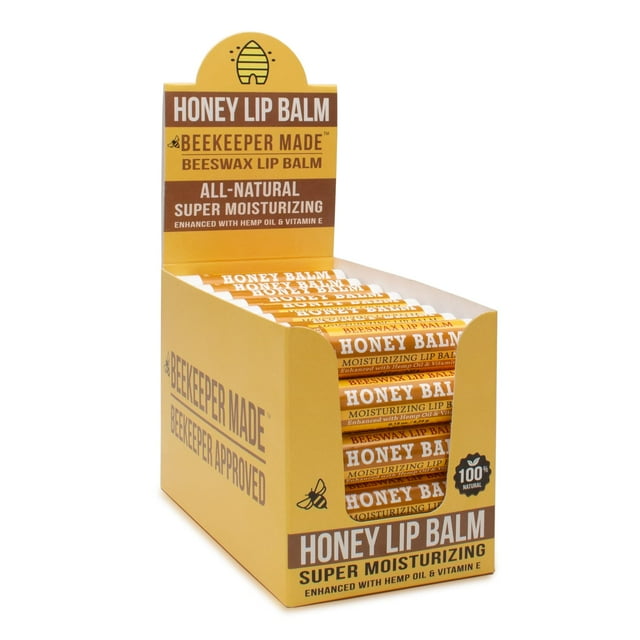 Bálsamo labial Beessential Beekeeper Made, cera de abeja, sabor a miel, x40