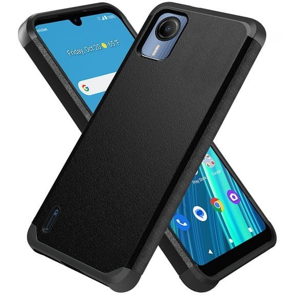 For Cricket Debut S2 Ultra Slim Fit Corner Protection Shock Absorption Hybrid Dual Layer Hard PC   TPU Rubber Armor Cover ,Xpm Phone Case [ Black ]