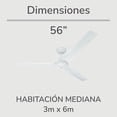 thumbnail image 3 of Ventilador de Techo Hunter Industrial Blanco sin luz 56 pulgadas, 3 of 5