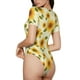 thumbnail image 2 of Fotbe European-style Pattern Sunflower Body de Mujer con Cuello Redondo y Mangas Cortas, Sin Mangas Ajustado, Suave, Cómodo y Básico-XX-Large, 2 of 7