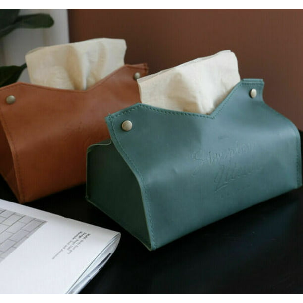 Useful Pu Leather Tissue Box Cover, Leather Tissue Box