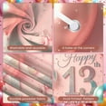 thumbnail image 4 of Pink Happy 13th Birthday Banner Glitter Design Princess Castle Backdrop Gold Lettering Colorful Balloons 13th Birthday Display for 13th Birthday Party Girls' Celebration Princess Party, 4 of 9