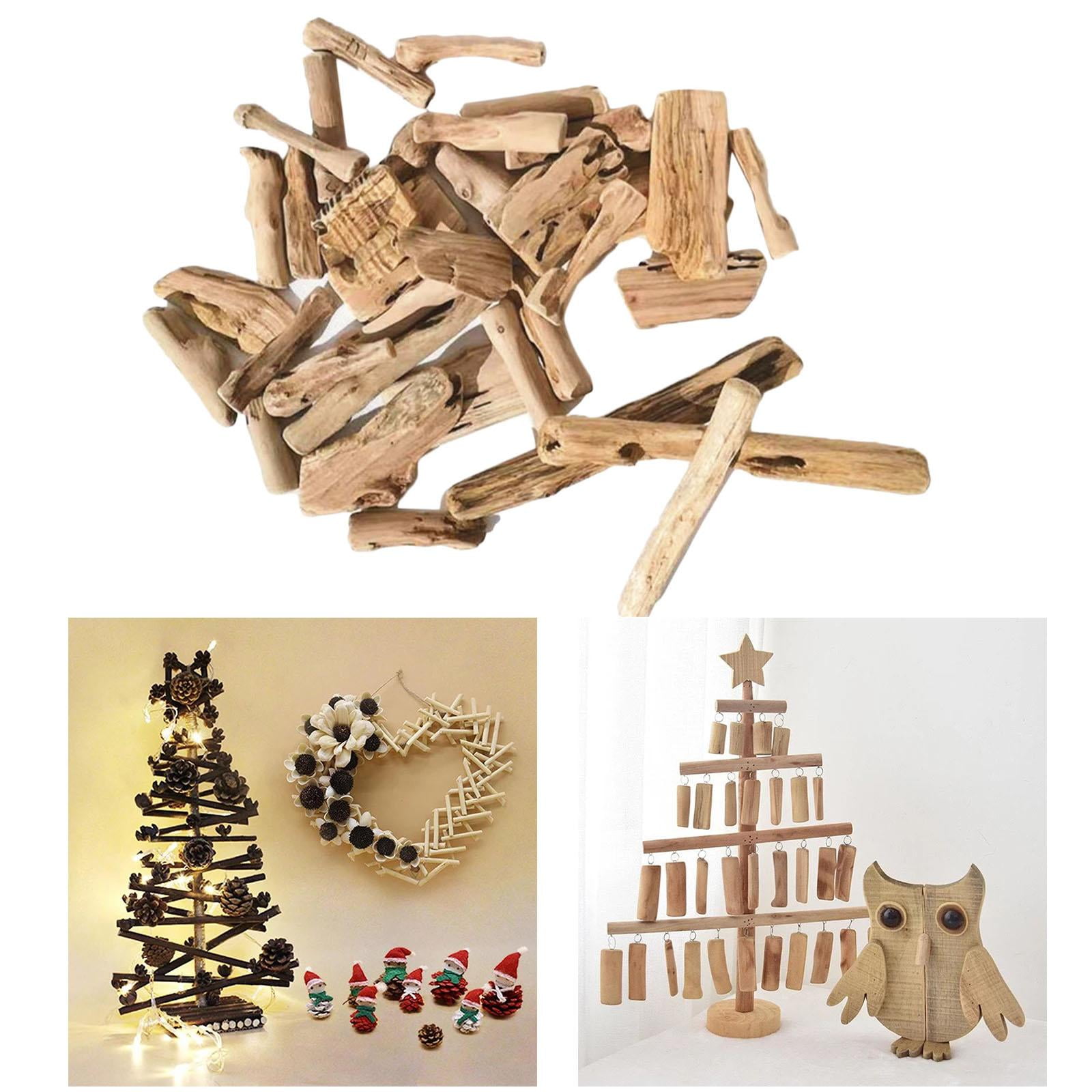 FVDPWYE 50PCS Assorted Natural Driftwood Pieces Wood Craft Small Sticks for Northumbrian