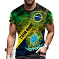 thumbnail image 2 of Personalized Name Brazil Shirt 3D, Brasil Shirt Flag Custom Name Brazilian Shirt for Men and Women Unisex S-5XL (Hoodie, 4XL), 2 of 7