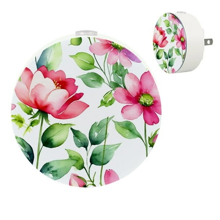 

YZUOUZY Bedside Lamps Nightlight Small Bedside Lamps Set of 2 CFlowers Magnolia Hibiscus Begonia