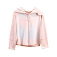 thumbnail image 3 of THDHVS Zip Up Hoodie,Toddler Hoodie,Boys Girls Swim Hooded Shirt with Pocket Youth Kids Sun Protection Guard Long Sleeve Fishing Shirts Pink 5-6 Years, 3 of 4