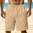 thumbnail image 2 of Mens Casual 7" Shorts - Elastic Waist Drawstring Summer Outdoor Workout Beach Shorts with Pockets, 2 of 5