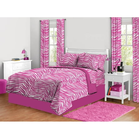 zebra print complete bed in a bag bedding set