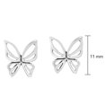 thumbnail image 5 of AeraVida Versatile Everyday Wear Meaningful Spiritual Rebirth, Love, and Hope Butterfly Sterling Silver Stud Post Stud Earrings Casual Jewelry Gifts for Women, 5 of 5