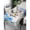 thumbnail image 6 of Happy Father's Day Table Cloth, Blue Spring Garden Floral Waterproof Tablecloth for Rectangle Tables, Reusable Washable Fabric Table Cover for Restaurant Kitchen Dining Tables 60"x120", 6 of 6