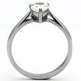 thumbnail image 3 of Luxe Jewelry Designs Women's Stainless Steel Engagement Ring with Cubic Zirconia - Size 5 (Pack of, 3 of 4