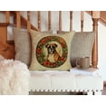 thumbnail image 3 of Boxer Christmas Flowers Throw Pillow 14 in x 14 in, 3 of 5