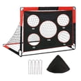 thumbnail image 1 of harper Backyard Soccer Goal for Kids Fun Football Goal for Indoor Garden Playground 5 Hole Red Black, 1 of 10