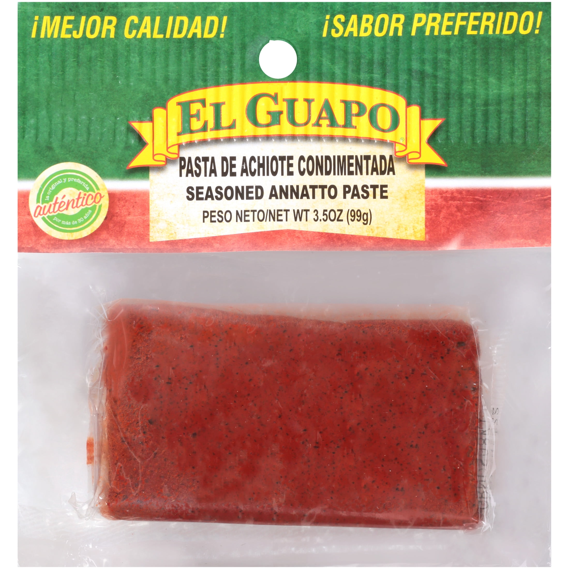 (4 pack) El Guapo Seasoned Annatto Paste, 3.5 oz Bag