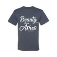 thumbnail image 2 of Wild Bobby Beauty From Ashes Isaiah 61:3 Inspirational/Christian Men Graphic Tee, Vintage Heather Blue, Small, 2 of 5