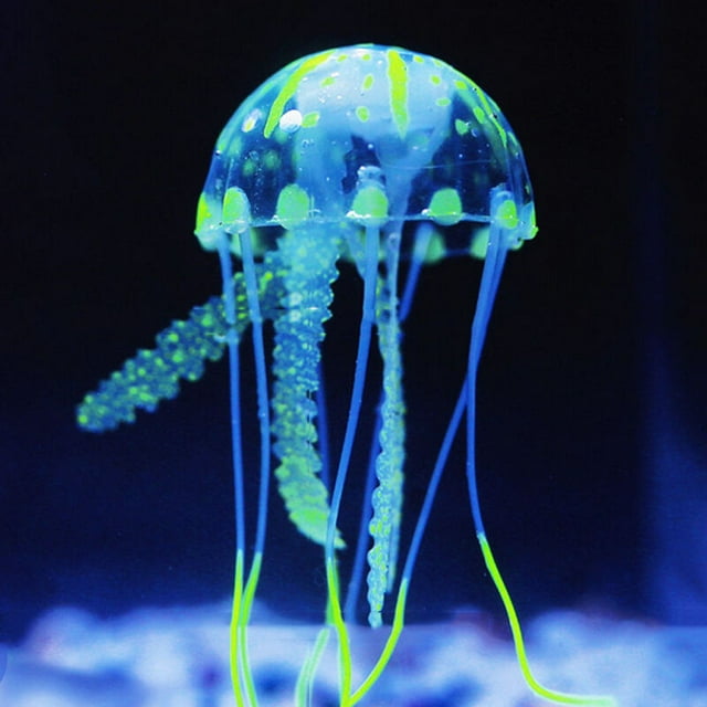 Xihbxyly Adorno de Medusa para Pecera, Diseño Flotante Realista, Movimiento Flexible de La Corriente de Agua, Hermosa Decoración para Acuarios, Ideal para Acuarios de Agua Dulce o Salada, Tamaño 5 ×