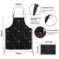 thumbnail image 3 of Black Star Planet Moon Pattern Apron-Garden Aprons for Women with Pockets-Cotton Linen Waterproof Kitchen Cooking Gardening Aprons Adjustable for Kitchen,Cooking,BBQ and Salon 33x27 Inch, 3 of 7