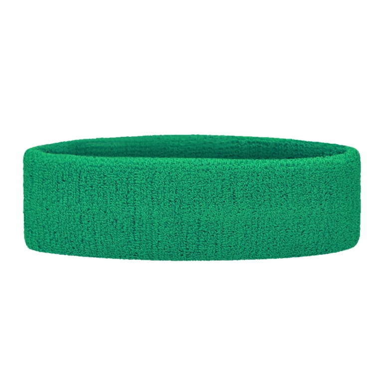 GOGO Sports Headband Sweatband Athletic Terry Cloth Head Band Green 