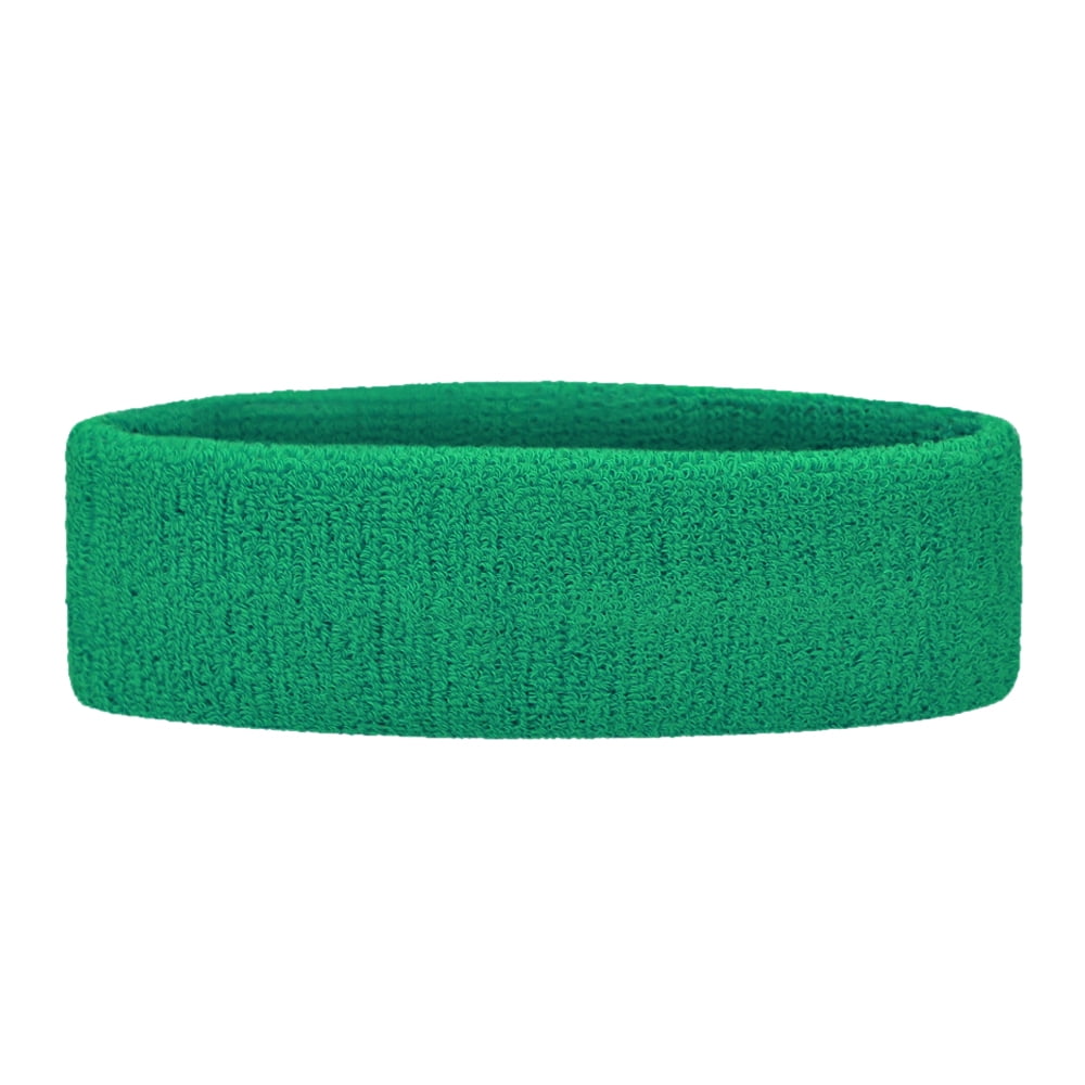 GOGO Sports Headband Sweatband Athletic Terry Cloth Head Band Green