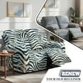thumbnail image 3 of TSOVTHRID Zebra Stripe Print Loveseat Recliner Cover, 6 Pieces Washable Reclining Loveseat Covers with Elastic Bottom Vintage Sofa Furniture Protector for Pet Dog, 3 of 7