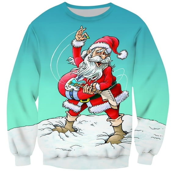 Playeras Negras Para Hombre Algodon Sudadera Navideña Con Cuello Redondo Y Copos De Nieve, Sin Sombrero, Para Adultos, Deportiva, Informal