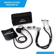 Primacare DS-9181-BKWM Professional Aneroid Sphygmomanometer and Sprague Rappaport Stethoscope, Manual Blood Pressure Kit with Cuff and Carrying Case, Black