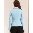 thumbnail image 4 of ChaqueDe Traje De ChaqueElástiCon Cuello De SolaPaOficiDe Trabajo PaMujer Azul S, 4 of 6