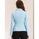 thumbnail image 4 of ChaqueDe Traje De ChaqueElástiCon Cuello De SolaPaOficiDe Trabajo PaMujer Azul S, 4 of 6