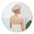 thumbnail image 7 of Harlier Shower Cap for Women, Silk Lined Shower Cap, Adjustable Size, Double Layer-Reusable, Waterproof and Breathable, Extra Large Shower Cap for All Hair Styles (Rose Gold), 7 of 7