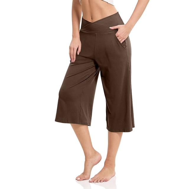 TINZ Pantalons Raccourcis pour Femmes Pantalons d'Été Décontractés avec Poches Pantalons de Course en Vrac Grande Taille Pantalons Décontractés pour Femmes Pantalons Habillés pour Femmes Pantalons Décontractés en Lin pour Femmes