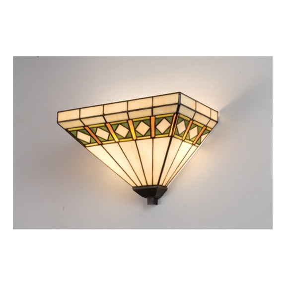 Meyda 14"W Diamond Band Mission Wall Sconce