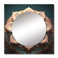thumbnail image 2 of Designart "Exquisite Blush Gold Lotus Floral Mandala VI" Boho Mandala Pink Large Square Mirror - Square Bedroom Mirror Printed Wall Decor - Traditional Square Printed Wall Mirror Art, 2 of 5