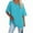 Blue, variant on SNKSDGM Women's Plus Casual Easter Shirt Short Sleeve Shirts for Women Loose Fitting Women's Spring and Summer Loose Half Sleeve V Neck Loose Casual Tunic Top for Women Sexy Tops for Women Plus Size