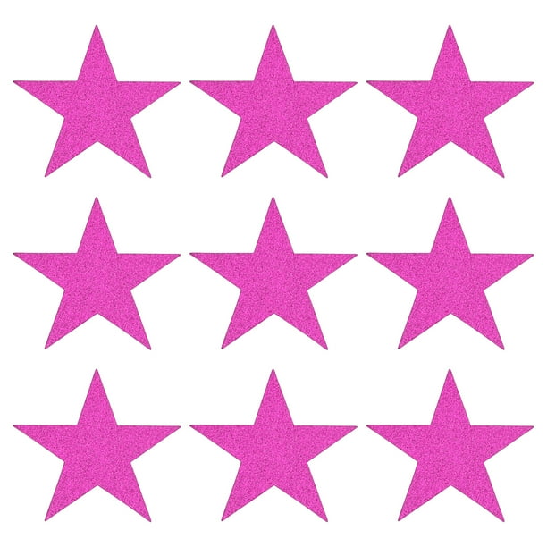 Estrella Recortes Papel Cinco Estrella Confeti Adornos para Cumpleaños Fiesta Aula Boda Boletín Tablero Pared Decoraciones 5.9 Pulgadas,(Rosa Rojo) Paquete de 50
