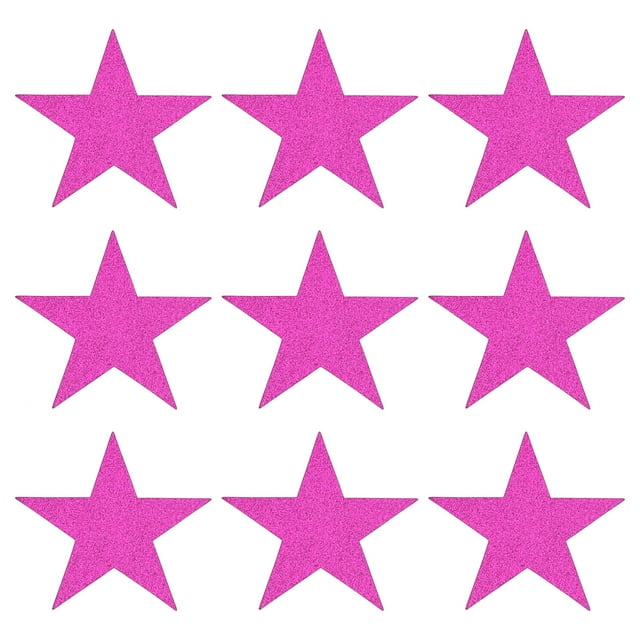 Estrella Recortes Papel Cinco Estrella Confeti Adornos para Cumpleaños Fiesta Aula Boda Boletín Tablero Pared Decoraciones 5.9 Pulgadas,(Rosa Rojo) Paquete de 80