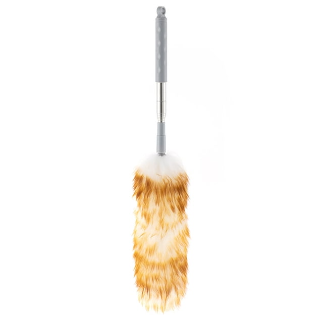 Retractable Dirt Cleaner- Wool Hand Duster- Retractable Dirt Brush Cleaner Long Wool Duster For Cleaning Ceiling Fan- Furniture- Blinds- Wall