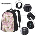 thumbnail image 3 of Disketp Lilies Flowers Large Capacity Backpack Lunch Bag Pencil Case Combination 3 Piece Set for Student, 3 of 7
