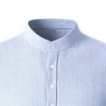 thumbnail image 6 of Mens Knit Henley Pullover Shirts Short Sleeve Ribbed Textured Shirt Casual Vacation Beach Shirts Light Blue, 6 of 6