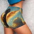 thumbnail image 4 of Fotbe Golden Cloud Winged Dog Shorts Sin Costuras – Shorts Deportivos de Cintura Alta para Mujer, Elásticos para Gimnasio, Yoga, Running o Ciclismo-Medium, 4 of 8