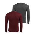 thumbnail image 2 of COOFANDY Men's 2 Pack Henley Shirts Long Sleeve Slim Fit Casual T-Shirt Lightweight Button Soild Basic Tees, 2 of 10