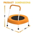 thumbnail image 2 of Mersco 28" Trampoline for Kids Indoor Springless Trampoline with Handle Orange, 2 of 7