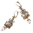 thumbnail image 2 of XISAOK Natural Abalone for Shell Earrings Freshwater Pearl Beetle Pendant Drop Earrings, 2 of 11