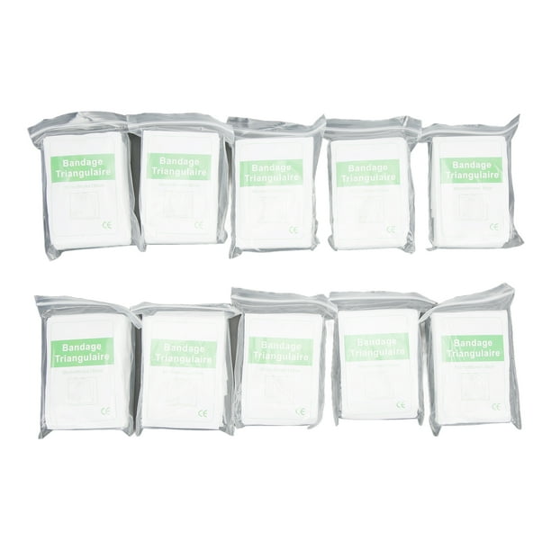 VENDAJE TRIANGULAR DE EMERGENCIA, FÁCIL PARA LA FAZA FECHA MÉDICA DE LA FABLICA NO TRABAJA VENTAJES DE EMERGENCIA 10 PCS PARA ACTIVO EN EL ACTIVO
